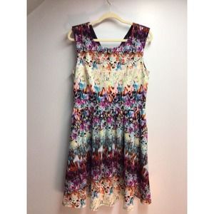 Cynthia Rowley Dress Size 14 To The Knee Stretch With Back Zipper